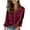 Wine, variant on Maplenight Satin Silk Shirts for Women Long Sleeve Button Down Shirt Casual Lapel Pajamas Tops