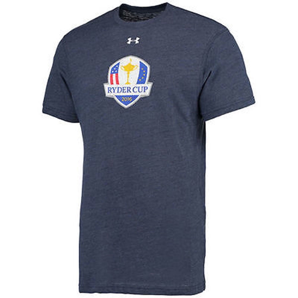 NEW Under Armour Golf Legacy Triblend Crew Heat Gear Navy T-Shirt Mens ...