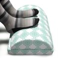 thumbnail image 3 of Floral Foot Rest, Abstract Horizontal Lines Geometric Bold Thin Stripes Ocean Themed Illustration, Non-Slip Backing Adjustable Ergonomic Memory Foam Leg Support for Office, Seafoam White, by Ambesonne, 3 of 5