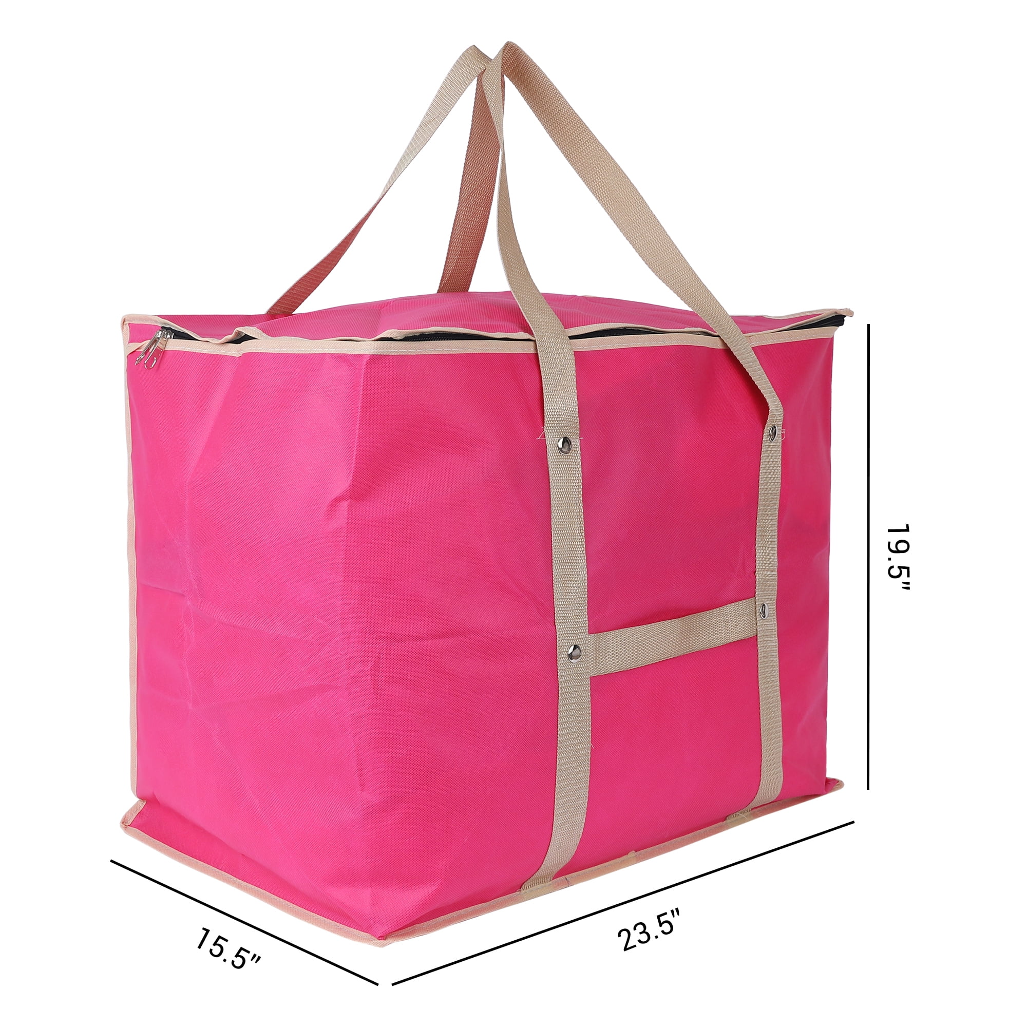 Unique Bargains 1 Pack Clothes Storage Bags Moving Bags Rose Red 24*20*16in