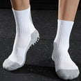 thumbnail image 2 of Elastic Anti-Shock Hygroscopic Thickened Towel Bottom Nylon Mid Tube Socks Stripe Soccer Socks Football Socks Sports Socks Men Women Socks BLACK, 2 of 8