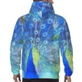 thumbnail image 5 of Bingfone Peacock Men'S Drawstring Hoodie Long Sleeve Pocket Sweatshirts-4x-Large, 5 of 9