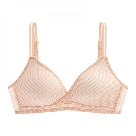 

Xmarks Women s Plaid Bra Beauty Back Smoothing Minimizer Bra Light Pink 34/75AB