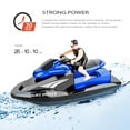 thumbnail image 4 of LEEYNEER High-Speed Remote Control Boat - 2.4G Wireless RC Racing Yacht with 30km/h Speed  80m Range  Rechargeable Battery  Self-Righting Design - for Pools & Lakes (Blue/Red), 4 of 5