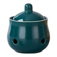 thumbnail image 1 of veasfak Garlic Keeper Ceramic Container Keep Your Garlic Cloves Fresh Ventilated for Countertop Ginger Saver for Countertop Kitchen Green, 1 of 9