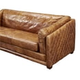 thumbnail image 3 of Crafters and Weavers Waco Contemporary Italian Leather Sofa in Light Brown, 3 of 3