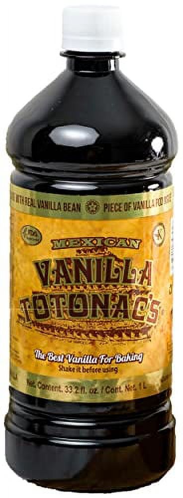 Mexican Vanilla Totonac’s - 33.2 Oz (1 Lt) Bottle - Pure Vanilla Extract Cooking and Baking