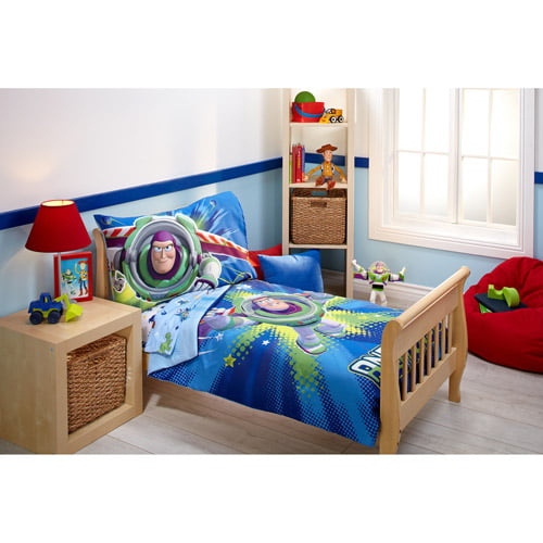 Toy Story Power Up 4 Piece Toddler, Buzz Lightyear Toddler Bedding Set