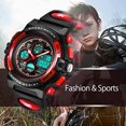 thumbnail image 2 of Reloj para niños, Reloj para niños Reloj Deportivo Digital multifunción Cronógrafo Impermeable Reloj para Exteriores con Alarma de luz LED para Regalo Niño de 6 a 12 años (Rojo), 2 of 5