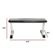 CAP Strength Flat Utility Weight Bench (600 lb Weight Capacity), White