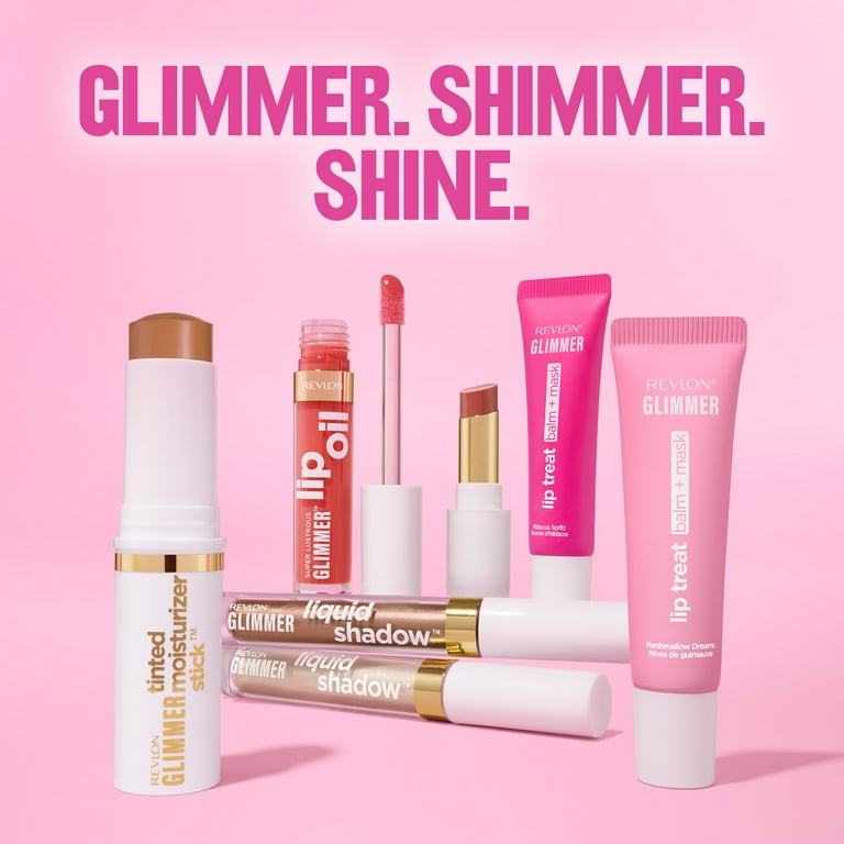 Revlon Glimmer Lip Treat Balm + Mask for Dry Lips, Overnight, 003