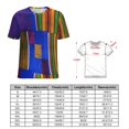 thumbnail image 2 of African Kente Cloth Women's Short Sleeve T-Shirt Crew Neck Casual Summer Trendy Loose Fit Tops, 2 of 6