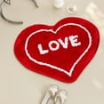 thumbnail image 5 of Moocorvic Heart Shaped Valentines Day Rug Non Slip Bath Mat for Bedroom Bathroom 27.5 Inch, 5 of 5