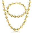 thumbnail image 2 of 7/9/11mm Gold/Silver Stainless Steel Marina Link Bracelet Necklace Gift 7"-24", 2 of 9
