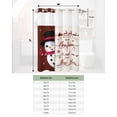 thumbnail image 6 of No Hook Shower Curtain with Snap in Liner, Christmas Funny Snowman Behind The Wood Grain Hotel Shower Curtains for Bathroom, Washable Shower Curtain Liner Set with Mesh Top Window, 72”x78”, 6 of 6