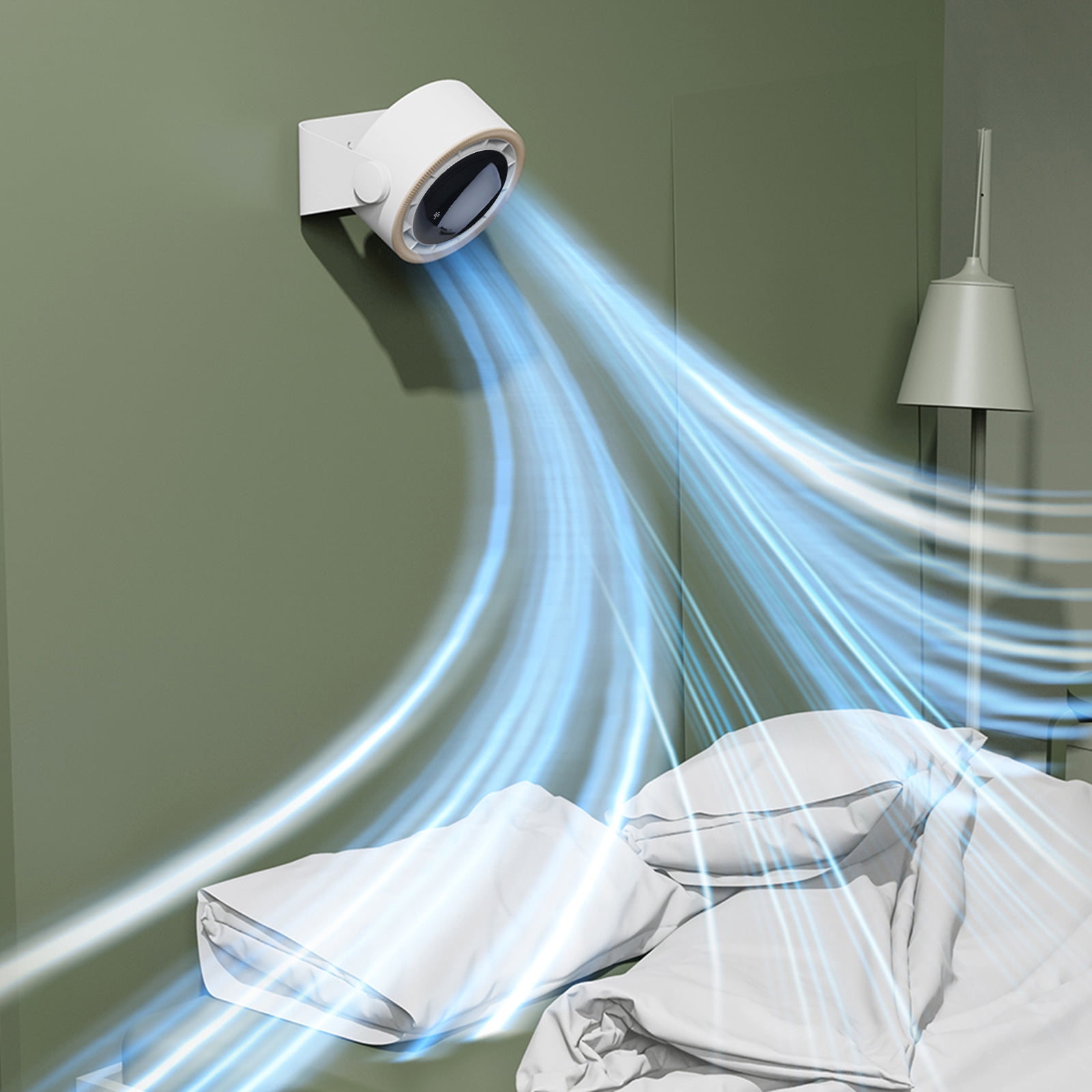 USB Rechargeable Desk Fan Hangings Ceiling Fan 3600mAh Operated 100 Speed Hangings Fan for Home Bathroom Kitchen