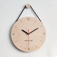 thumbnail image 4 of Reloj de pared de cuerda colgante de madera, estilo nórdico japonés, reloj creativo simple, reloj de pared decorativo para sala de estar y hogar, 4 of 6