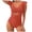 Orange, variant on QHFBli Women's One Piece Swimsuit Ruffle Cutout Bathing Suits Tummy Control V Neck Wrap Swimwear