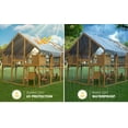 thumbnail image 6 of Noaman Outdoor Yellow Chicken Coop Enclosures 110" Large Kitten Playpen with Waterproof Cover, Walk-in Design & Galvanized Wire Mesh for Safety, Spacious 56.54ft² Pet Run, 6 of 11