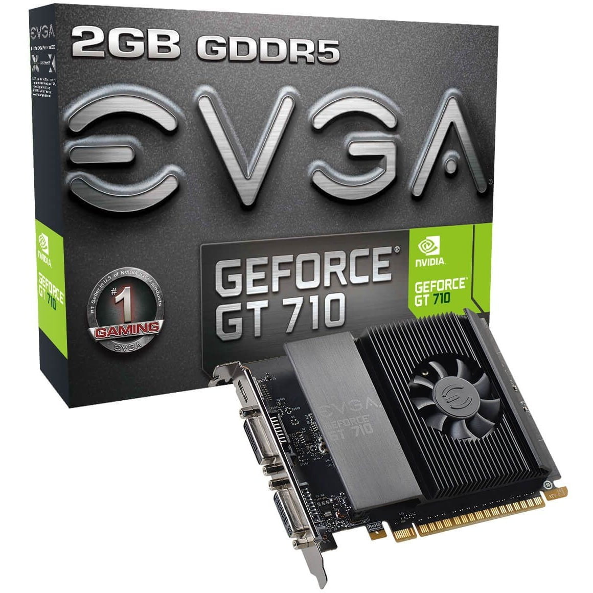 EVGA NVIDIA GeForce GT 710 Graphic Card, 2 GB GDDR5 - Walmart.com ...