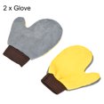 thumbnail image 3 of Uxcell Microfiber Chenille Duster Cleaning Sponge Thumb Glove Mitten, Grey Yellow 2 Pack, 3 of 6