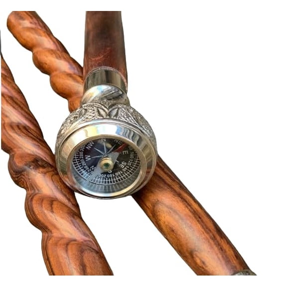 Compass Handle Walking Cane Walking Stick,