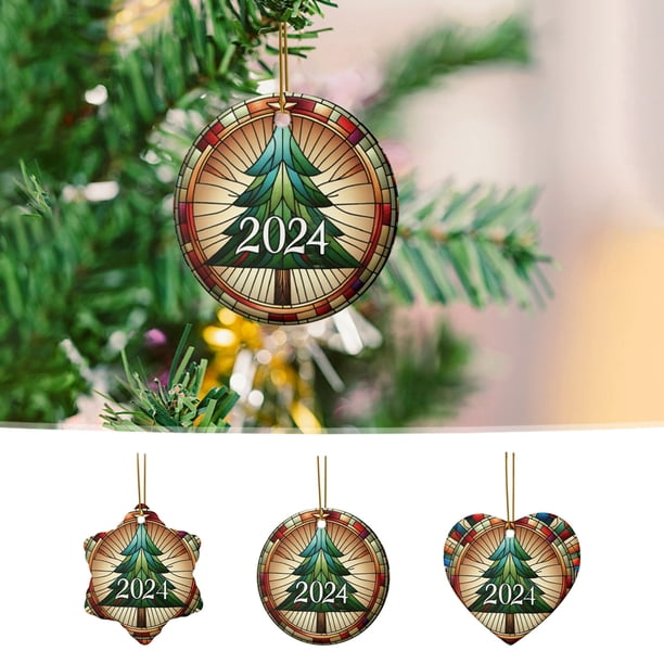 Árbol de Navidad Acrílico para Colgar En La Pared, 7,6 X 7,6 Cm, Plano, Transparente, Duradero, para Interiores, Balcones y Ventanas | Idea de Regalo para La Sala de Estar y El Dormitorio