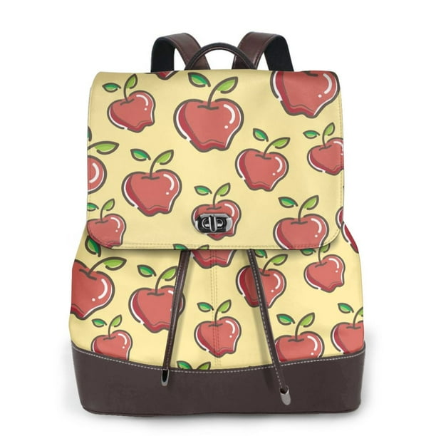 Fotbe Apple Mochila Bolso con Estampado para Mujer, Mochila Antirrobo de Nylon Impermeable, Bolsa Ligera de Hombro