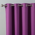 thumbnail image 2 of Quality Home Basic Thermal Blackout Curtains - Stainless Steel Nickel Grommet Top - Violet (Set of 2 Panels), 2 of 3
