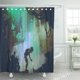 thumbnail image 1 of ABPHQTO Verde ficción lindo robot tocando la flor en la ciudad en ruinas pintura acuarela ciencia cortina de ducha cortina de baño 165x180 cm ABPHQTO PKNMT66x72Shower-11967, 1 of 2