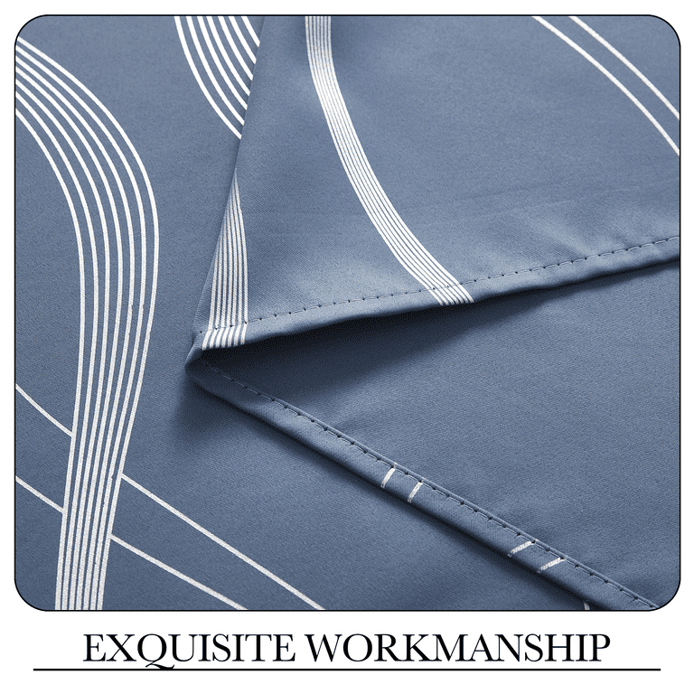 NICETOWN Room Darkening Curtains, 52"W x 63"L, Blue, Set of 2 photo 2