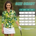 thumbnail image 7 of Uorisanigo Cute Four-Leaf Clover Womens 3/4 Long Sleeve Golf Polo Shirts Versatile Fashion Women's Dry-Fit Golf Polo Shirts with Zipper Comfortable Relaxed Quick Dry Outing Wear, 7 of 7