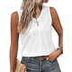 thumbnail image 1 of Camiseta Sin Mangas para Mujer, Conjuntos de Verano, Camisetas con Cuello en V, Camisetas Modernas con Ojales, Ropa Básica Sin Mangas para Vacaciones en la Playa XXXL, 1 of 7