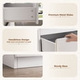 thumbnail image 3 of Hijob 6-Drawer Dresser, Modern White Dresser 47.3" Wide Sturdy Simply Chest of Drawers, Handle-Free Storage Organizer and Deep Drawers for Bedroom Living Room Entryway, White, 3 of 9