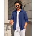 thumbnail image 2 of COOFANDY Mens Casual Button Down Shirt Long Sleeve Lightweight Jacket Fashion Textured Shirts, 2 of 6