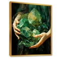 thumbnail image 2 of Designart "Healing Emerald Aventurine Blend II" Spiritual Stone Floater Framed Canvas Wall Art, 2 of 5