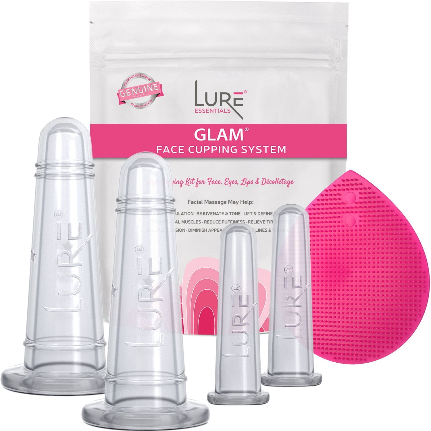 Lure Essentials GLAM Silicone Face Eye Cupping Set Facial Lifting
