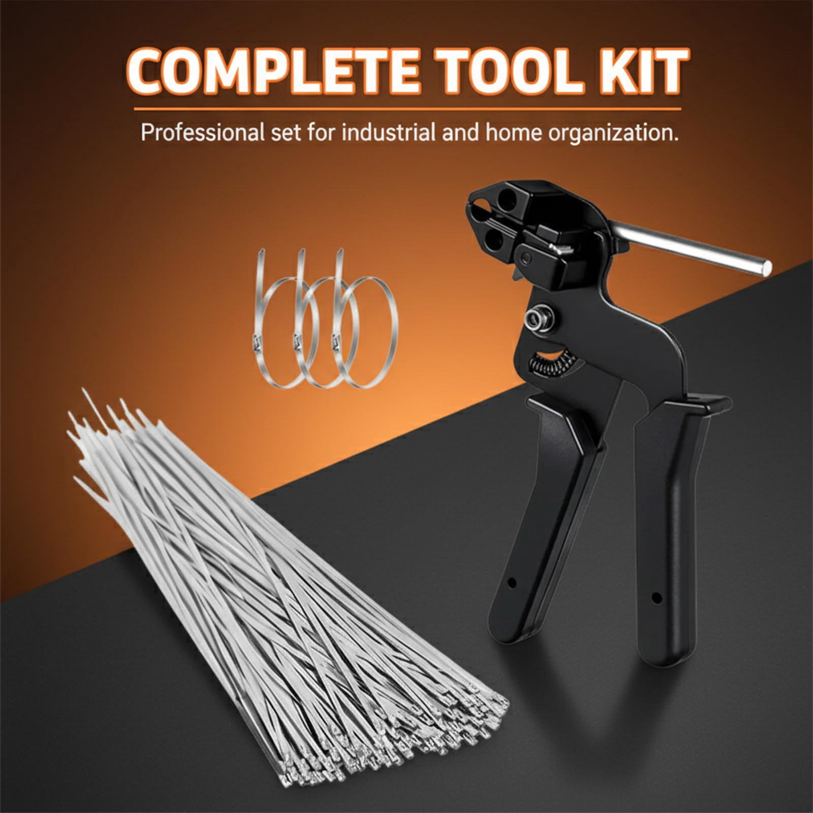 Stainless Steel Cable Tie Tool, Stainless Steel Cable Tie Gun Metal Zip Tie Tool for Fence Post Repair Kit