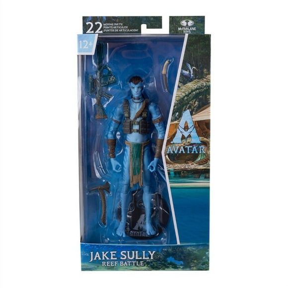 Jeux McFarlane originaux Avatar, la voie de l'eau Jake Suly (bataille de Recif) figurine d'action de 7 pouces modèle à collectionner