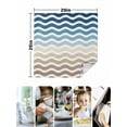 thumbnail image 5 of Hokiten Kitchen Dinner Napkins Set of 8 Navy Blue Brown Ombre Moire Cloth Napkins Reusable Washable Table Napkins for Weddings Cocktail Parties Holiday Table Decor 20x20 Inch, 5 of 8