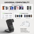 thumbnail image 7 of GUSGU 3-in-1 Charging Station for MagSafe Wireless Charger Clock, LED Screen with Power Display, 15W Fast Charging, Compatible with iPhone 17/Air/16/15, iWatch Ultra 3, AirPods Pro 3, Black, 7 of 7