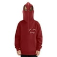 thumbnail image 5 of LIIPEE Girls Boys Hoodies Cartoon Graphic Printed Long Sleeve Zip Up Pullover Hooded Sweatshirt With Pocket Comfort Daily Sweatshirts,Brick Red,3-4 Years, 5 of 6