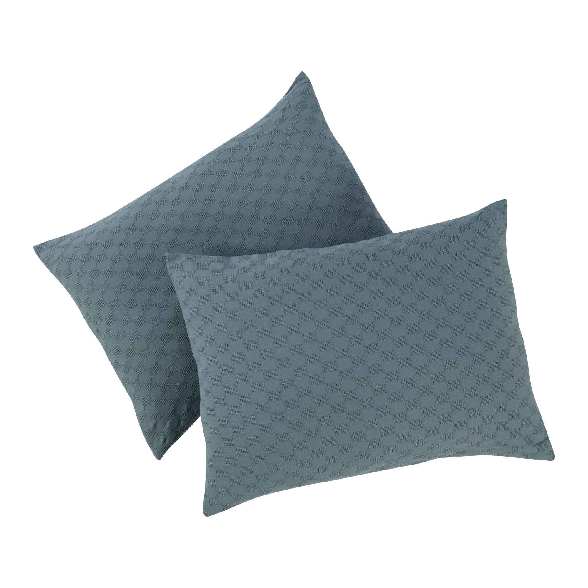 Better Homes & Gardens King Comforter Set, 3-Piece, All-Season, Nimbus Blue Block Weave