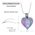 thumbnail image 2 of Personalize Stainless Steel Paw Print Heart Urn Pendant Cremation Jewelry for Dog Cat Ashes Urn Necklace Pet Memorial Jewelry Necklace that Opens inside, 2 of 7