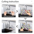 thumbnail image 5 of Yayeee Faucet Mat for Kitchen Sink 14.7" Diatomite Long Splash Guard Pad, White Doodle Pattern, 5 of 7