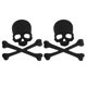 thumbnail image 1 of 2 pegatinas para coche, diseño de calavera, emblema de calavera, para el cuerpo, de metal 3D, 1 of 8