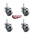thumbnail image 2 of 3 Inch Semi Steel Wheel Swivel 5/8 Inch Threaded Stem Caster Set with Brake SCC, 2 of 2