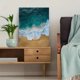 thumbnail image 5 of Qisvanset Framed Canvas Wall Art 12x16 Inch Emerald Green Beach Ocean Minimal Coastal Art, 5 of 5