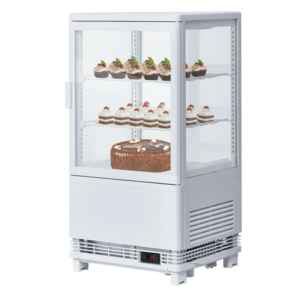 GoFashion Commercial Refrigerator Display Case,Display Fridge Single-Door Pastry Display Case with LED Lighting,Bakery Display Refrigerator 58L