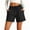 14#Black, variant on Womens Jean Shorts High Waisted Summer Stretchy Casual Pull On Beach Elastic Waist Denim Shorts with Pockets